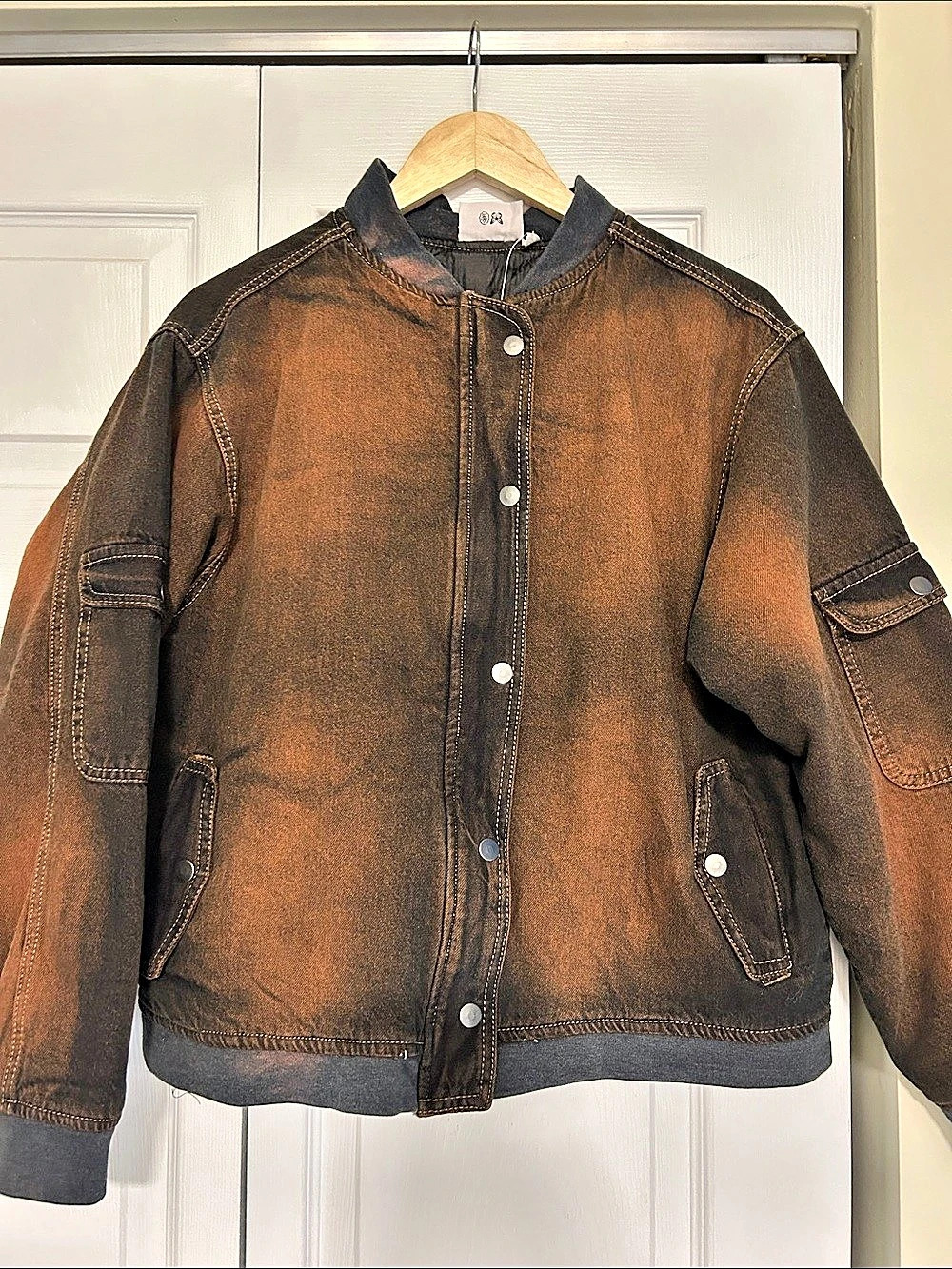 Size S Brown & Black Utility Jacket NWT